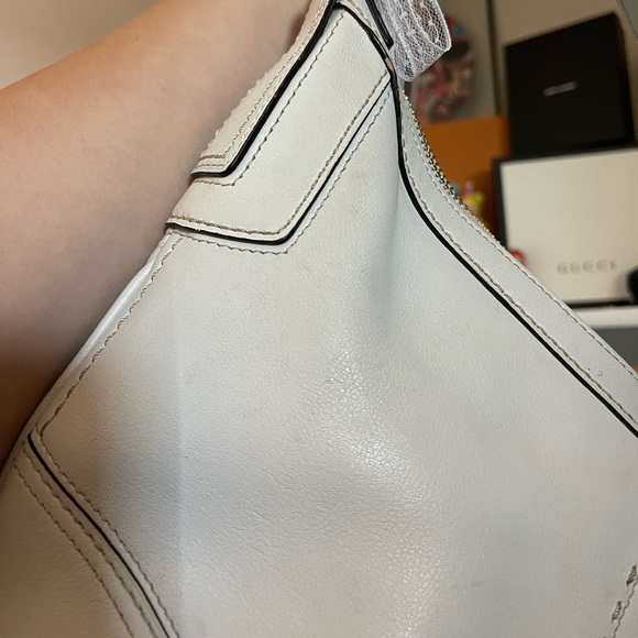 Y2K Style Coach Cream White Leather Hobo Hampton Bag - Picture 11 of 16